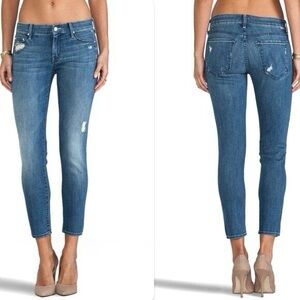 Mother The Looker Crop Graffiti Girl Denim Jeans Women’s 31- Blue
